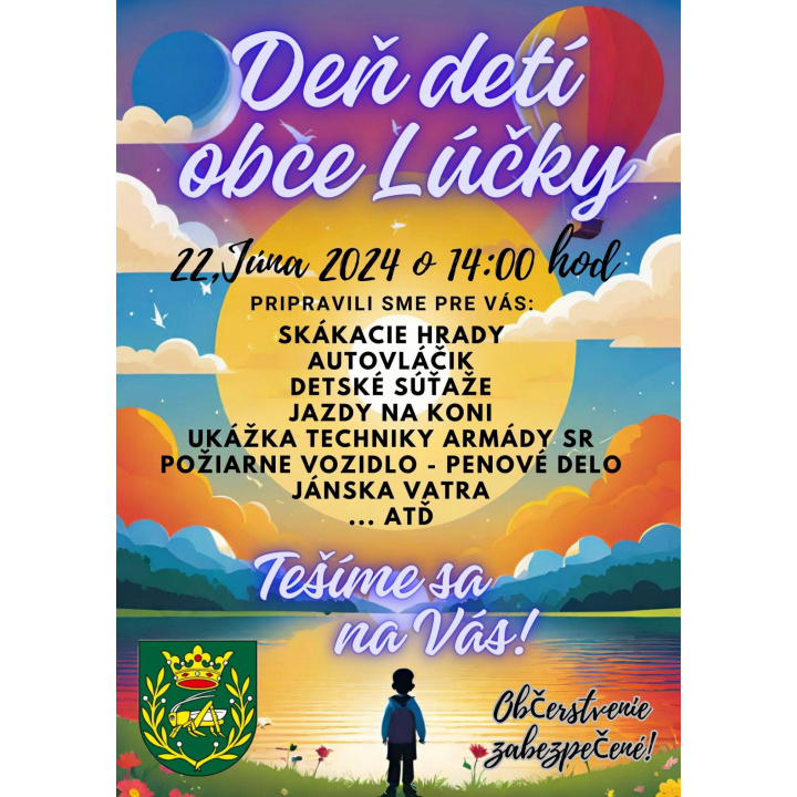 Menšia fotka pre článok Pozývame Vás na deň detí obce Lúčky, už 22.6.2024