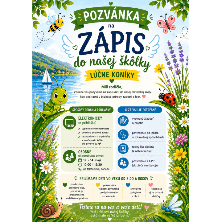 Menšia fotka pre článok Zápis detí na školský rok 2026/2027 v MŠ Lúčky